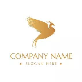 鳳凰Logo Flying Brown Phoenix logo design