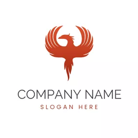Flying Logo Flying Crimson Phoenix logo design