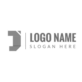 Logótipo J Folded Gray Letter J logo design