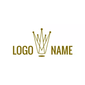 Emperor Logo Folding Brown Crown logo design