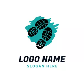 Walking Logo Foot Print and Walking logo design