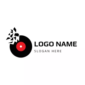 Logotipo Do álbum Fragment and Disc Icon logo design