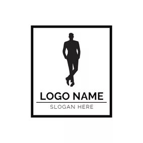 Male Logo Frame and Male Model logo design