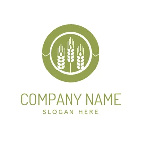 Food & Drink Logo Fresh Green Wheat logo design