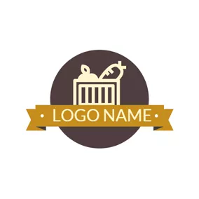 Food & Drink Logo Fruit and Vegetable Basket logo design