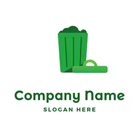 Trash Logo Full Trash Can logo design