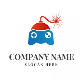 Bomb Logo Gamepad Spark and Bomb logo design