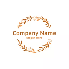 Logótipo De Aguarela Garland Leaf Simple Watercolor logo design