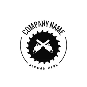 Saw Logo Gear and Saw logo design