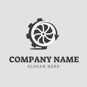 Turbo Logo Gear Shape and Turbo logo design