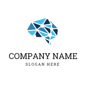 區塊鏈 Logo Geometric Blockchain Icon logo design