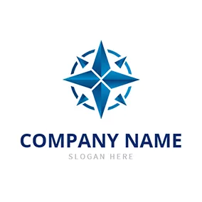 Polaris Logo Geometric Blue Circle and Polaris logo design