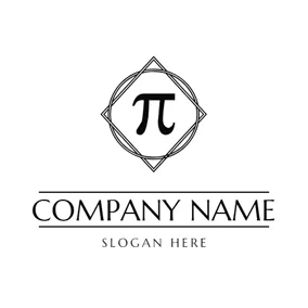 Pi Logo Geometric Figure and Pi logo design