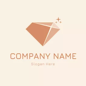 Fashion & Beauty Logo Geometrical and Precious Diamond logo design