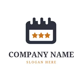 Life Logo Geometrical Black Calendar logo design