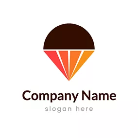 Sports & Fitness Logo Geometrical Parachute Logo logo design