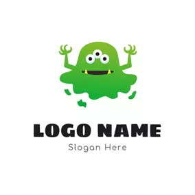 モンスターロゴ Ghastful Green Monster logo design