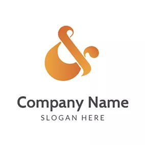 Ampersand Logo Golden and Mellow Ampersand logo design