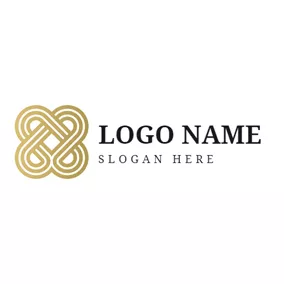 銀行Logo Golden Chinese Knot logo design