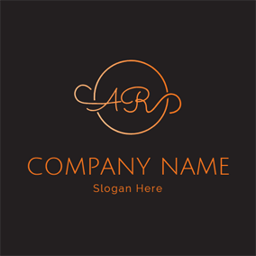 Golden Circle and Winding Letter logo design