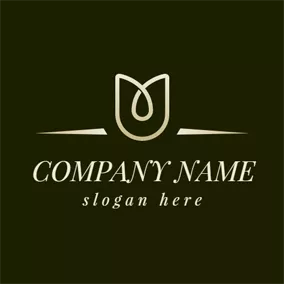 品牌Logo Golden Flower and Fashion Brand logo design