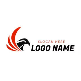 Hawk Logo Goshawk Head and Wing logo design