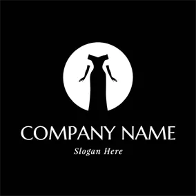 Fashion & Beauty Logo Graceful Black Formal Dress logo design
