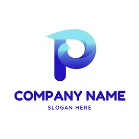 Pinterest Logo Gradient 3D Letter P logo design