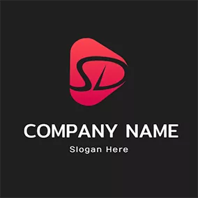 Sd Logo Gradient Abstract Letter S D logo design