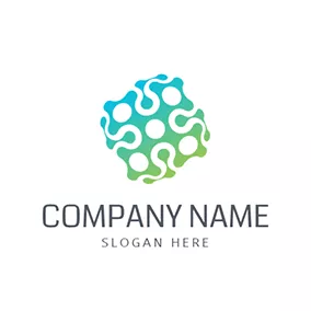 Dot Logo Gradient Blue Color Dot logo design