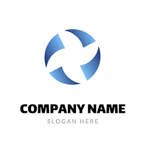 Fan Logo Gradient Circle and Simple Fan logo design