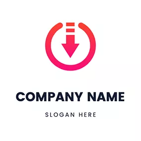 Science & Technology Logo Gradient Circle Arrow Download logo design