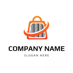 Barcode Logo Gradient Color Handbag Barcode logo design