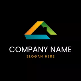 Villa Logo Gradient Color Roof logo design