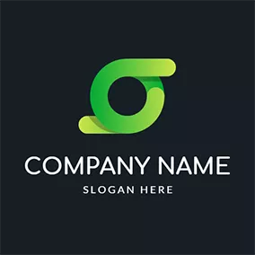 Abstract Logo Gradient Green Circle and Round logo design