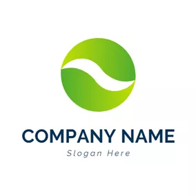圆形Logo Gradient Green Round logo design