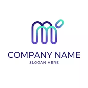 Mr Logo Gradient Overlay Annulus Letter M R logo design