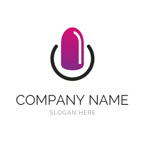 Nails Logo Gradient Ramp and Fingernail logo design
