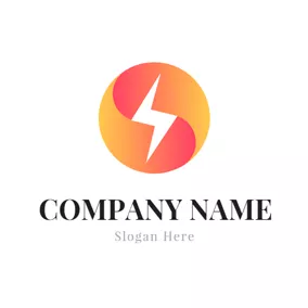 Thunder Logo Gradient Ramp and Lightning Bolt logo design