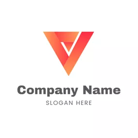 Origami Logo Gradient Ramp Fold Triangle logo design