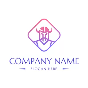 Viking Logo Gradient Rhombus Viking logo design