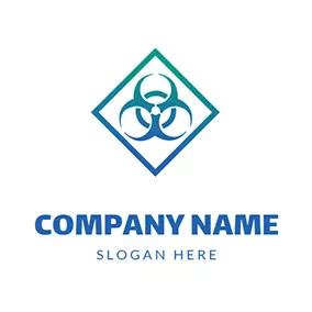 Virus Logo Gradient Rhombus Virus Symbol logo design