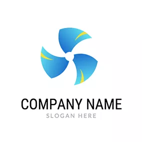 Fan Logo Gradient Sector Rotation Fan logo design