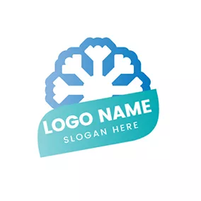 Snowflake Logo Gradient Snowflake Frost logo design