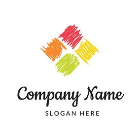 Art Gallery Logo Graffiti Drawing Colorful Art Gallery logo design