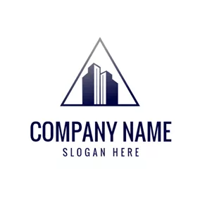 Construction Logo Grand Blue Skyscraper logo design