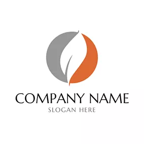 Firefighter Logo Gray Circle and White Fire Flame logo design