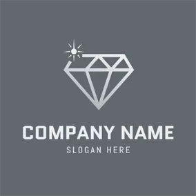 Science & Technology Logo Gray Diamond and Laser logo design