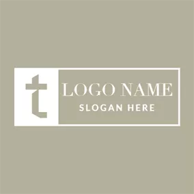 Letter Logo Gray Letter T logo design