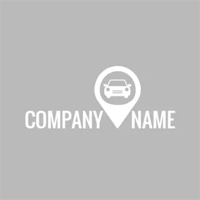 Transportation Logo Gray Location and Car logo design